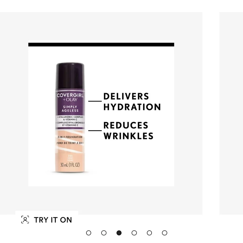 Covergirl + Olay Simply Ageless Liquid Foundation 225 Buff Beige 30ml/1fl oz